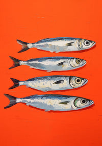 Sardines in Red – Fine Art Print Pop-Art Design UV-beständig — Ansicht 4