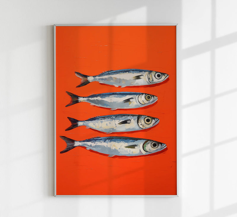 Sardines in Red – Fine Art Print Pop-Art Design UV-beständig — Patroa Studio