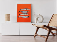 Sardines in Red – Fine Art Print Pop-Art Design UV-beständig — Ansicht 2