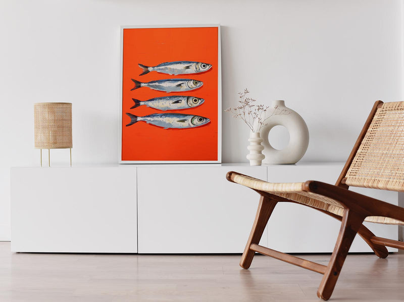 Sardines in Red – Fine Art Print Pop-Art Design UV-beständig — Ansicht 2