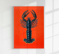 Lobster in Red Art Print – Premium Sea Art Print — Ansicht 1