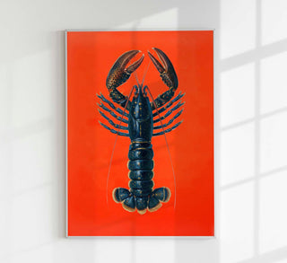 Lobster in Red Art Print – Lebendig | Premiumdruck | Meereskunst