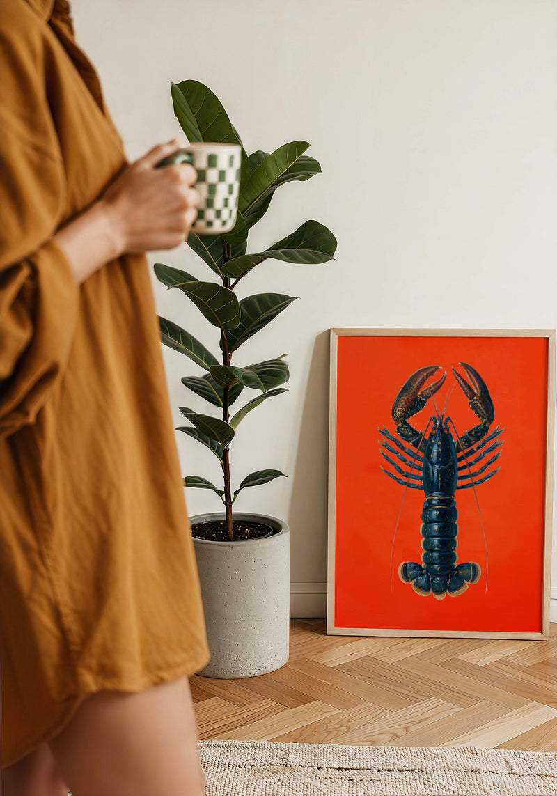 Lobster in Red Art Print – Premium Sea Art Print — Ansicht 2