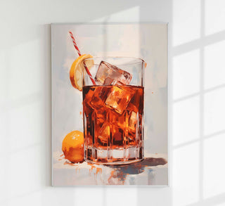 Farbstarkes Soft-Drink-Kunstmotiv im pop-art-inspirierten Illustrationsstil mit klaren Konturen und intensiven Farben als moderner Fine-Art-Kunstdruck für Küchen-, Bar- und Wohnbereiche.
