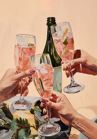 Cheeers! To Us! Art Print – Graphic Fine Art Canvas Wandbild — Ansicht 4