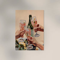 Cheeers! To Us! Art Print – Graphic Fine Art Canvas Wandbild — Ansicht 3