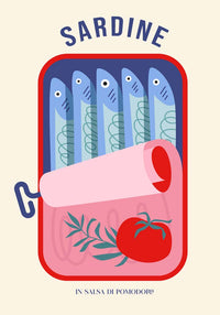 Sardine in Tomato Sauce – Fine Art Print | Italian Design | UV Resistant — Ansicht 4