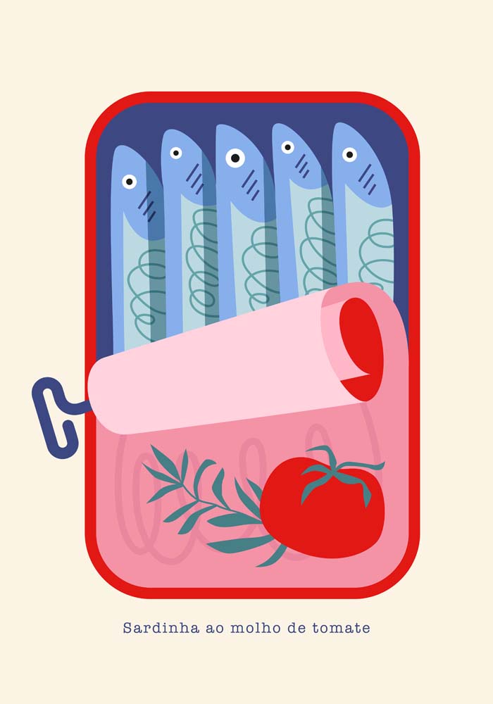 Sardinha ao Molho de Tomate Fine Art Print – Portugiesisches Design UV-beständig — Ansicht 4