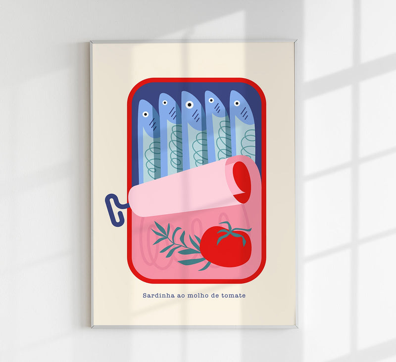 Sardinha ao Molho de Tomate Fine Art Print – Portugiesisches Design UV-beständig — Patroa Studio