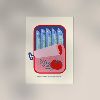 Sardinha ao Molho de Tomate Fine Art Print – Portugiesisches Design UV-beständig