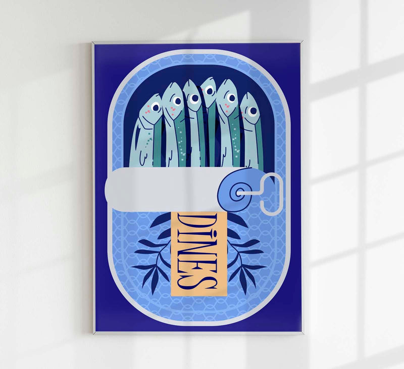 Sardines Blue – Fine Art Print Pop Art Design UV-resistant — Patroa Studio