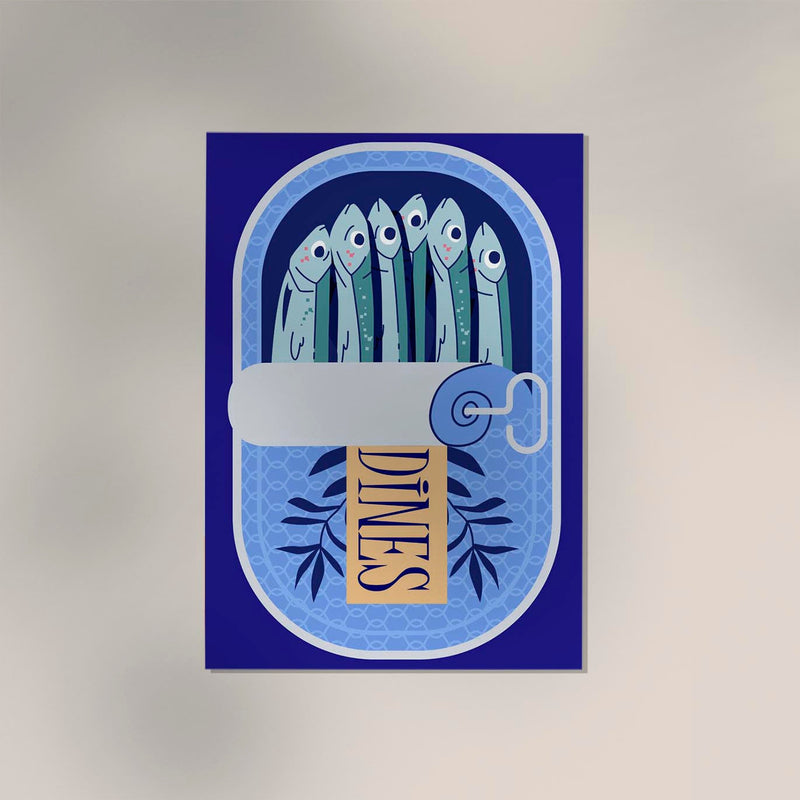 Sardines Blue – Fine Art Print Pop Art Design UV-resistant — Ansicht 3