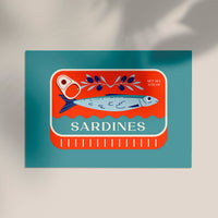 Sardines Red & Blue – Fine Art Print Pop-Art Wandbild UV-beständig — Ansicht 3