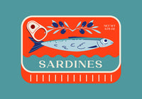 Sardines Red & Blue – Fine Art Print Pop-Art Wandbild UV-beständig — Ansicht 4