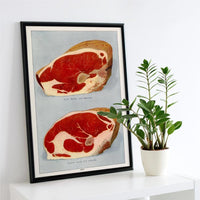 Beef Flat Bone Vintage Poster – Kunstdruck von Patroa Studio — Ansicht 2