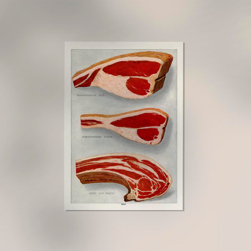 Beef 3 Pieces Steak Poster – Art Print by Patroa Studio — Ansicht 3
