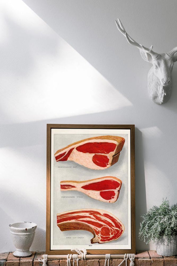 Beef 3 Pieces Steak Poster – Art Print by Patroa Studio