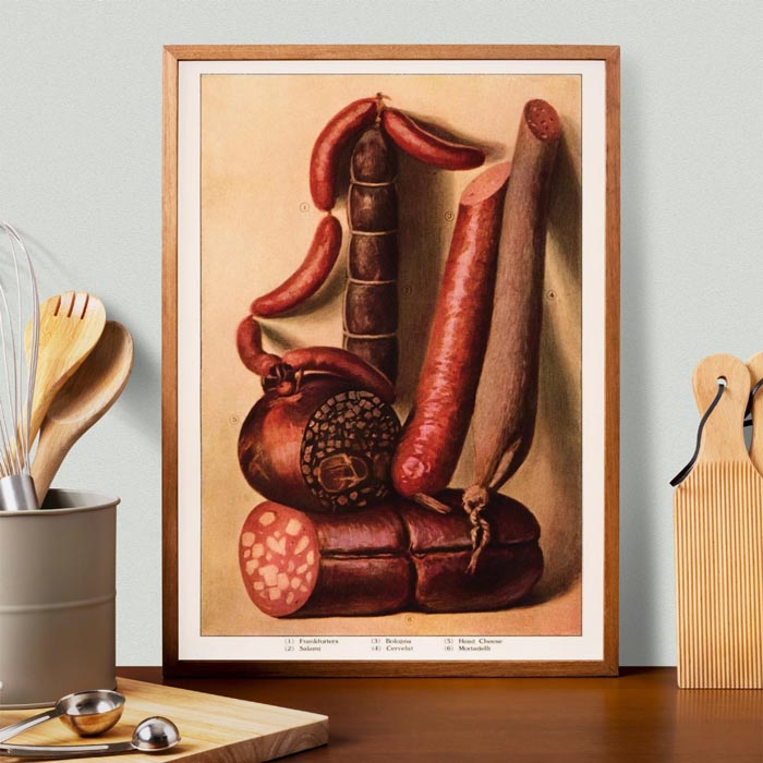 Vintage Sausages Poster – Kunstdruck Berlin — Ansicht 2