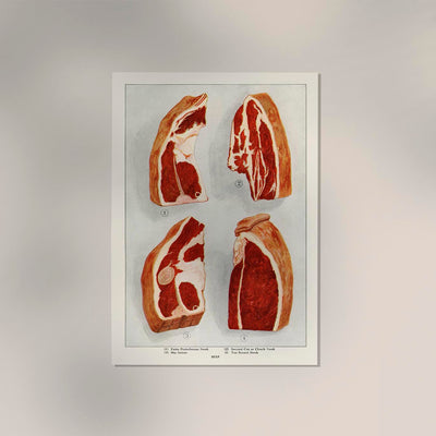 Beef 4 Pieces Poster – Art Print on Archival Paper