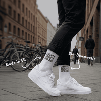 FPÖ ADÉ Statement Socken weiß Bio-Baumwolle — Ansicht 2