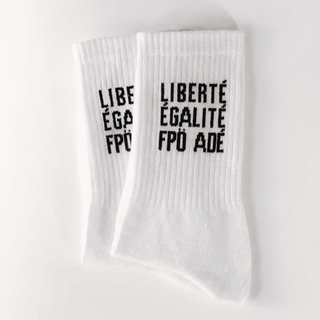 FPÖ ADÉ Statement Socken - white