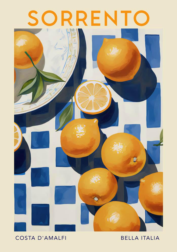 Sorrento Travel Food Poster – Illustration Kunstdruck — Ansicht 4
