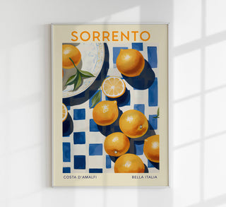 Sorrento Travel Food Poster – Illustration Kunstdruck