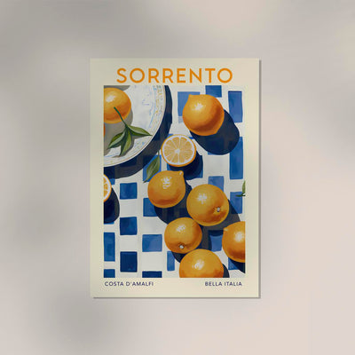 Sorrento Travel Food Poster – Illustration Kunstdruck
