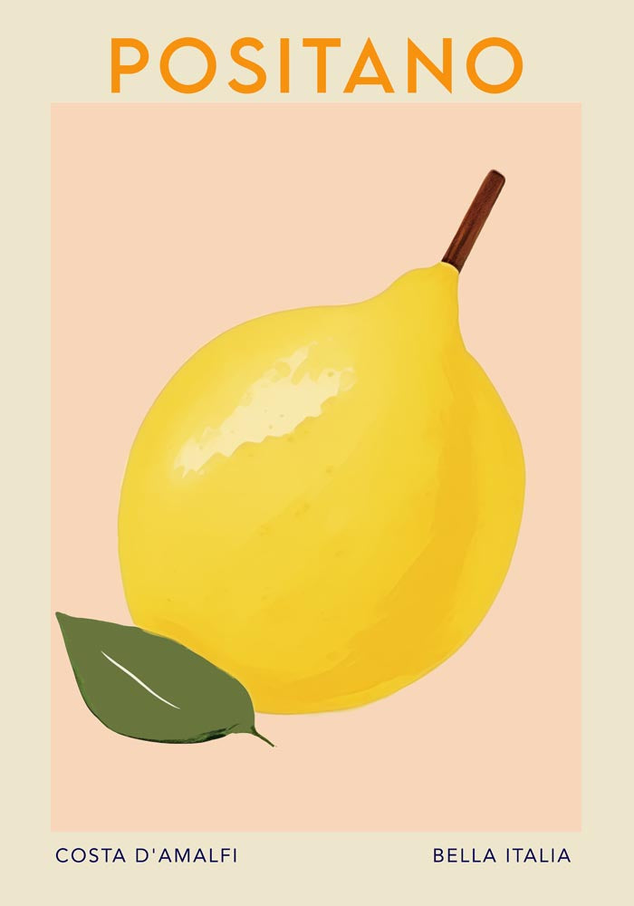 Positano Travel Food Poster – Illustration Patroa Studio — Ansicht 4