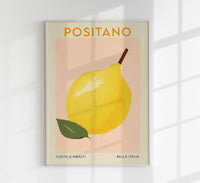 Positano Travel Food Poster – Illustration Patroa Studio — Ansicht 1