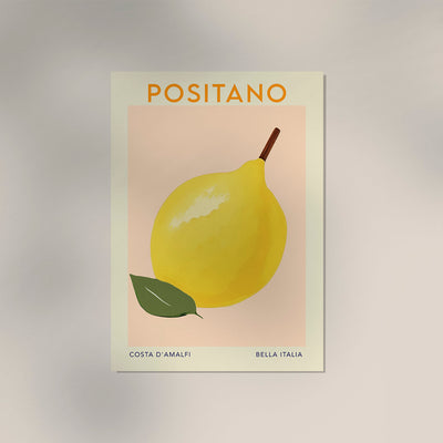 Positano Travel Food Poster – Illustration Patroa Studio
