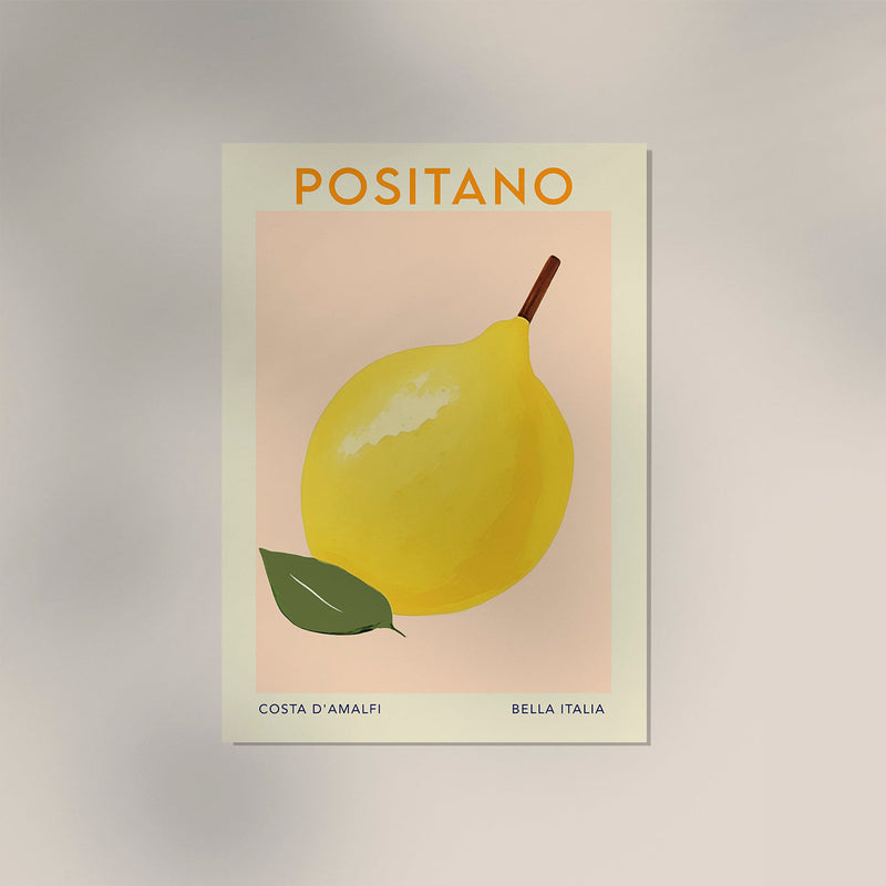 Positano Travel Food Poster – Illustration Patroa Studio — Ansicht 3