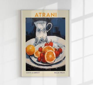 Atrani Travel Food Poster – Illustration von Patroa Studio