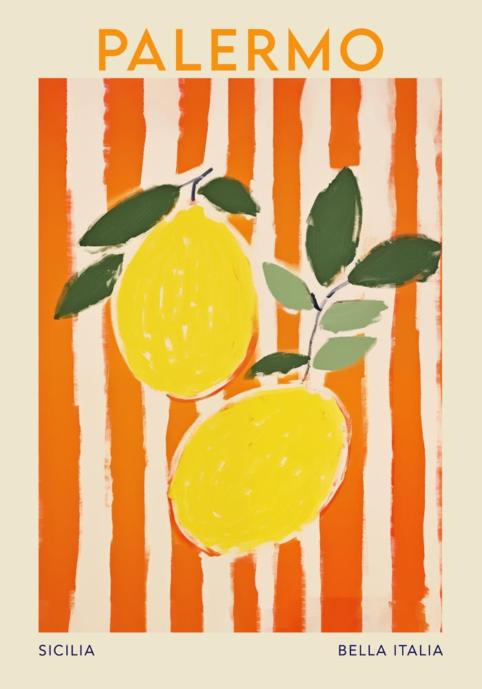 Palermo Travel Food Poster – Illustration Patroa Studio — Ansicht 4