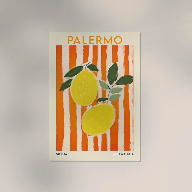 Palermo Travel Food Poster – Illustration Patroa Studio — Ansicht 3