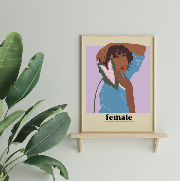 The future is female nr 3 – Art Poster | Kunstdruck | feministische Grafikillustration