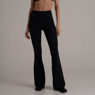 Flared Leggings – High Rise – Schwarz | Blickdicht | High Waist | Nachhaltiges Material
