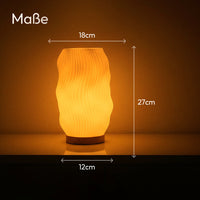 Flow 3D-Printed Table Lamp made from Recycled Bioplastic with Oak Base — Ansicht 5