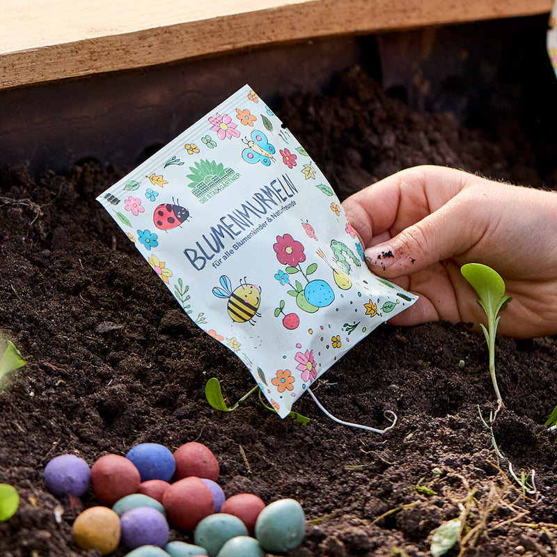 10x5 colorful flower seed bombs in a bag - handmade — Die Stadtgärtner