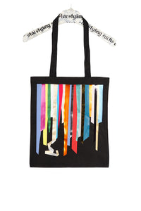 Starstyling Foil Stripes Medium Bag – Tote Bag with Inside Pocket, Handmade — Ansicht 2
