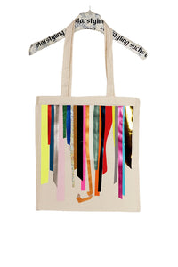 Foil Stripes Tote Bag – Multilayer Foil Print Handmade — Ansicht 5