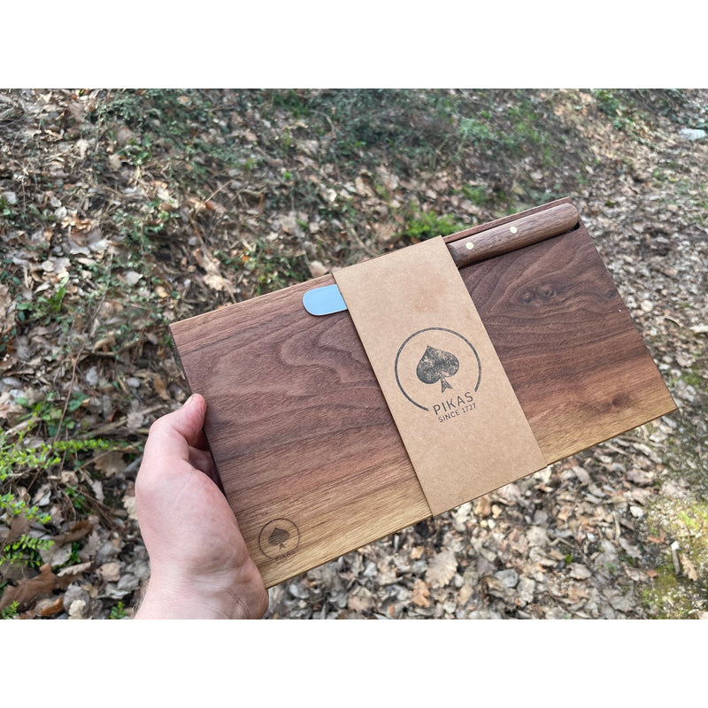Walnut Solid Wood Board with Buckels Knife – Handmade Solingen — Ansicht 4
