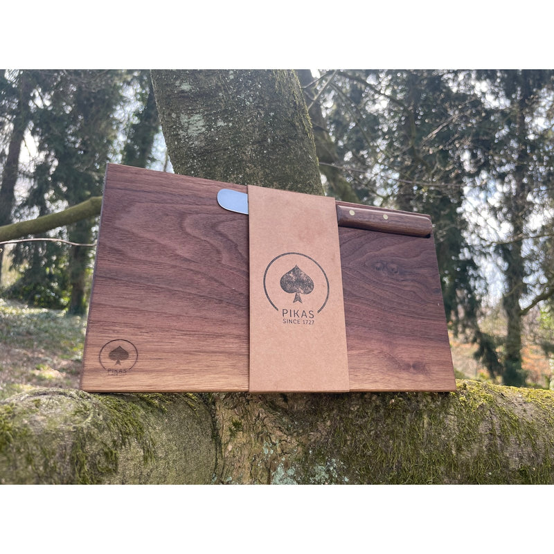 Walnut Solid Wood Board with Buckels Knife – Handmade Solingen — Ansicht 3