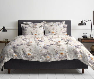 Bettwäsche-Set Wasserlilien – 100% mercerisierte Baumwolle | Premium Satin 300 TC | bügelleicht