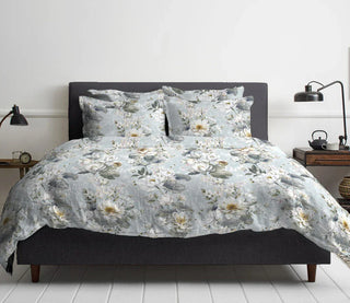 Bettwäsche-Set Wasserlilien – 100% mercerisierte Baumwolle | Premium Satin 300 TC | bügelleicht