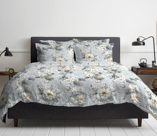 Bettwäsche-Set Wasserlilien – 100% mercerisierte Baumwolle | Premium Satin 300 TC | bügelleicht