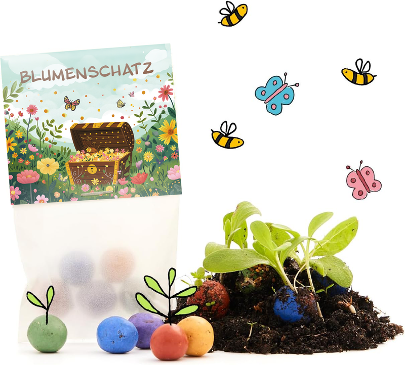 10x5 flower marbles in a bag – Floral treasure by Die Stadtgärtner — Ansicht 2