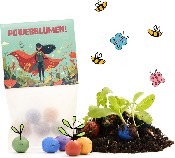 10x5 Flower Marbles in a Bag – Power Flowers by Die Stadtgärtner