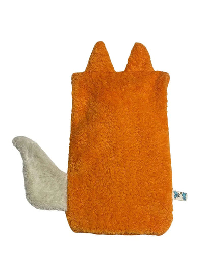 Bio-Wärmflasche Fuchs – Bio-Baumwolle, 800 ml Naturkautschuk, handgefertigt