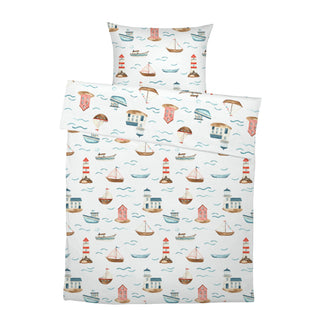 Leslis Kinderbettwäsche „Am Meer“ – Satin | Musselin | OEKO‑TEX
